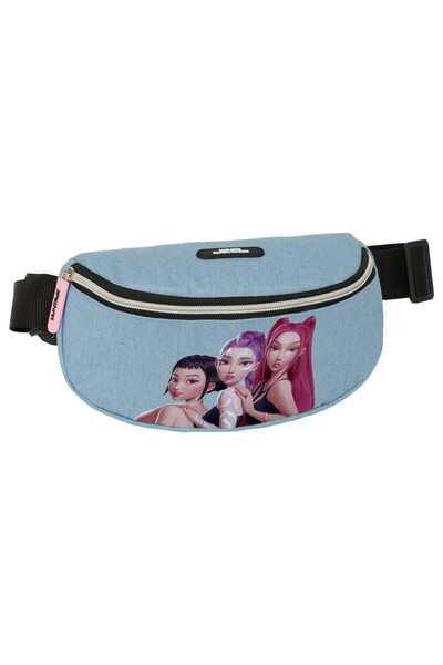 KPop Demon Hunters Kpop Demon Hunter Girls Denim Dreams Belt Waist Bag 23 cm