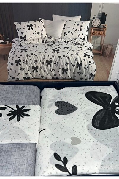 Almira Çift Kişilik Nevresim Takımı Battal Boy %100 Pamuk