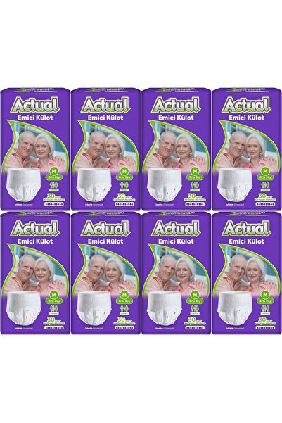 ACTUAL Emici Külot Yetişkin Bezi M - Medium - Orta (Islaklık Göstergeli) 240 ...