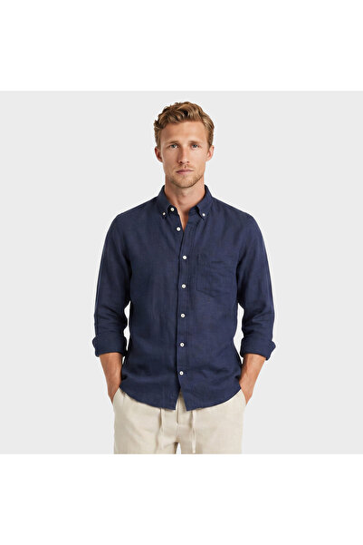Gant Erkek Lacivert Regular Fit Gömlek
