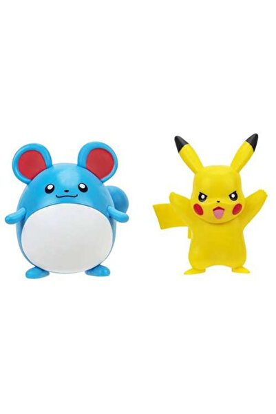Pokémon Pachet figurine de actiune Pokemon, Marill si Pikachu, 5 cm