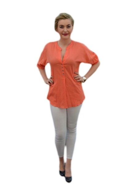OEM Bluza de culoare portocalie, cu maneci cu lungime ajustabila