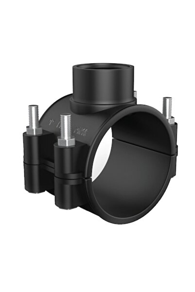 flores Colier de fixare țeavă PEHD, Flores, nr-6712, negru, 32 mm x 3/4 "