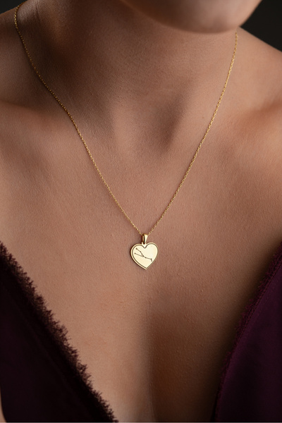 beonejewelry 925 Ayar Gümüş Kişiye Özel Yıldız Haritası Kalp Plaka Kolye