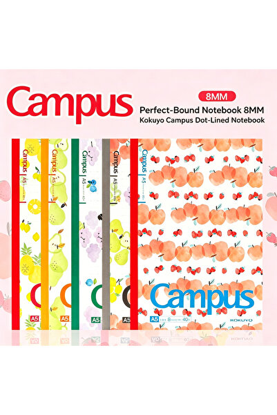 Choice 1 pcs random KOKUYO Campus A5 Notebook, 8mm Dot-Lined Ruled, 40 Pages,...