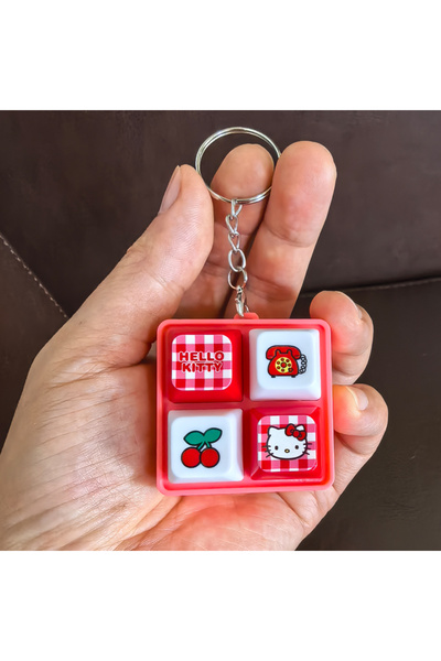 Choice3 Bandai D Hello Kitty Four Grid;' Sound Light Clicker Keychain Kawaii ...