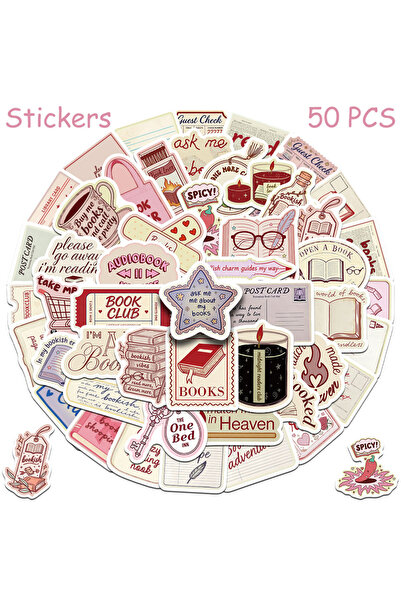 Choice 50pcs 50pcs Cartoon Bookish Stickers Decals For Laptop Scrapbook Lugga...