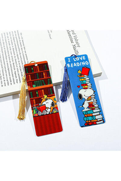 Choice1 2PCS Anime Acrylic Bookmarks With Tassel Cute Cartoon Page Markers Pe...