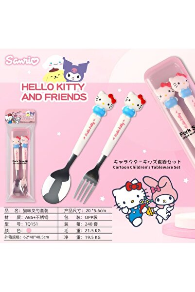 Choice CJ-KT Hallo Kitty Spoons and Forks Portable, 3D Cartoon My Melody & Ku...