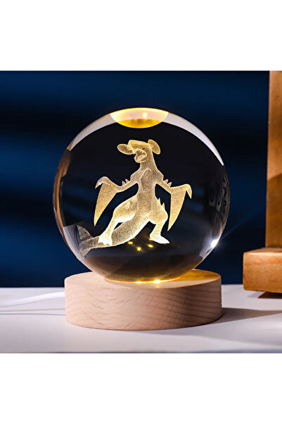 Choice14 Bandai Garchomp 6cm Pokemon 3D Crystal Ball Pikachu Gengar Eevee Pla...
