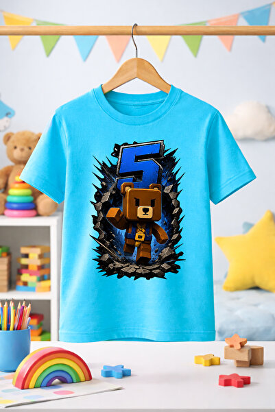 Zeycem Store Super Bear Adventure Super Bear 5 Printed Children's Unisex Tshirt