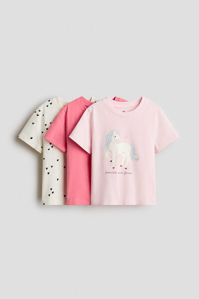 H&M 3'lü Baskılı Tişört