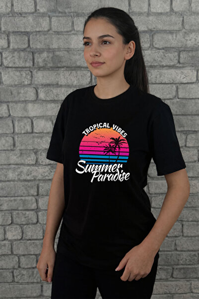 örses Summer Paradise Printed Premium T-Shirt |   Special Gift Includes
