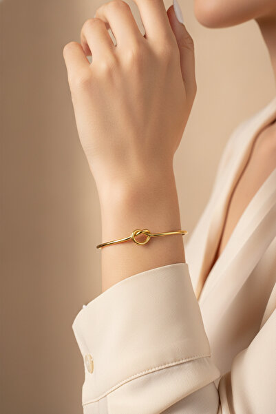 Jack Ferrero Stylish Yellow Color Knot Design Adjustable Cuff Bracelet