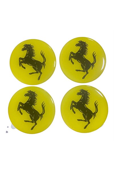 Smart Garage Ferrari Jant Kapağı Arması Çelik Jant Göbek Etiketi Damla Sticke...