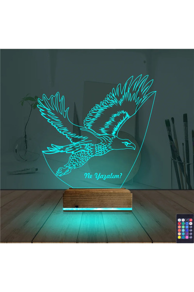 Genel Markalar Kartal Taraftar Kişiye Özel 3D Lamba - Masa Gece Lambası