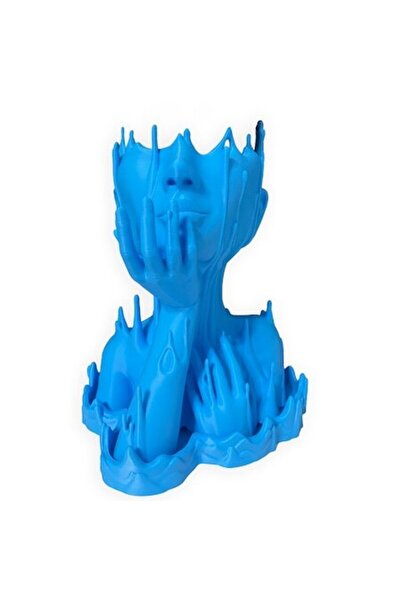 OEM Vază MaCherrie, Cian, Imprimată 3D, H 25cm