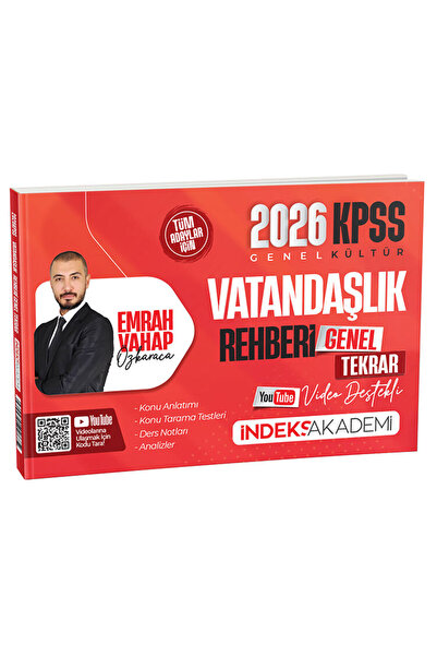 İndeks Akademi 2026 KPSS Vatandaşlık Rehberi Video Destekli Genel Tekrar - Em...