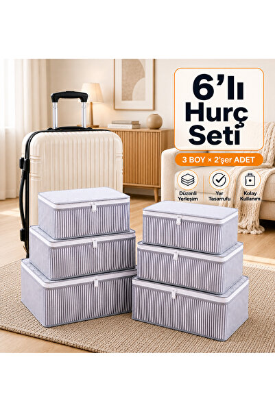 EVELLA HOME Valiz İçi Düzenleyici 6’lı Set – Bavul Organizer, Seyahat Düzenle...