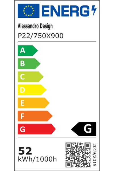 Alessandro DESIGN Oglinda LED WAMOSK, 52W, 75x90cm, Alb, Senzor, Lumina 3000K, 4000K, 6000K, Sistem Dezaburire, Metal, Functii Ceas si Temperatura