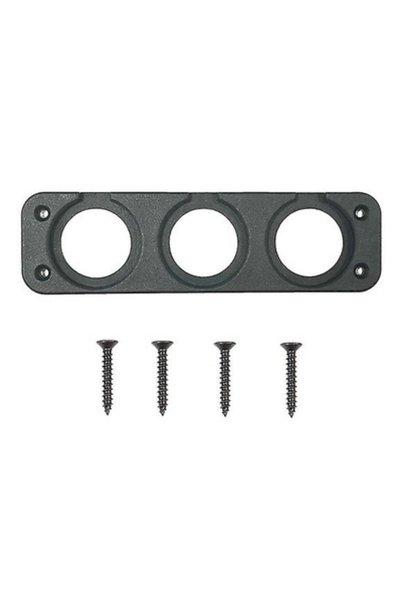 POWERTECH Πάνελ πρίζας για σκάφη και οχήματα PTL-014 με 3 θέσεις
