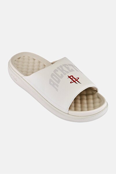 iSlide Men Houston Rockets Tonal Pop Slip On Slides, Off White