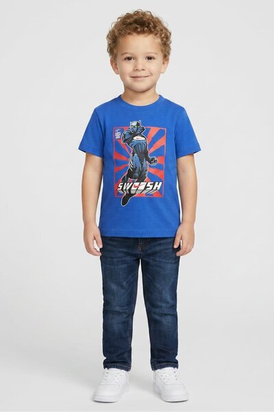 Nike Toddlers Boy Brand Logo Short Sleeve Outdoor Top, Blue