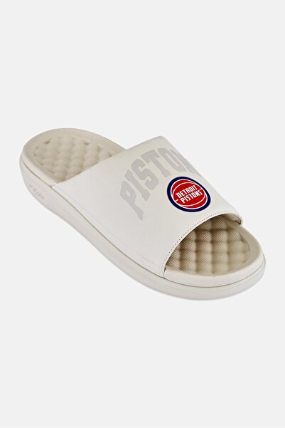 iSlide Men Detroit Pistons Slip On Slides, Off White