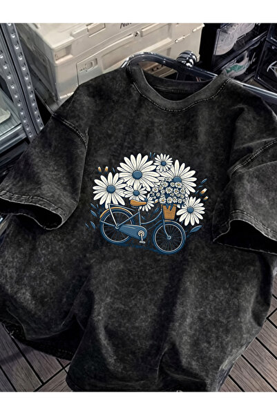HOFFNUNG Unisex Oversize Vintage Washed Street Style Μόδα του δρόμου Βαμβακερ...