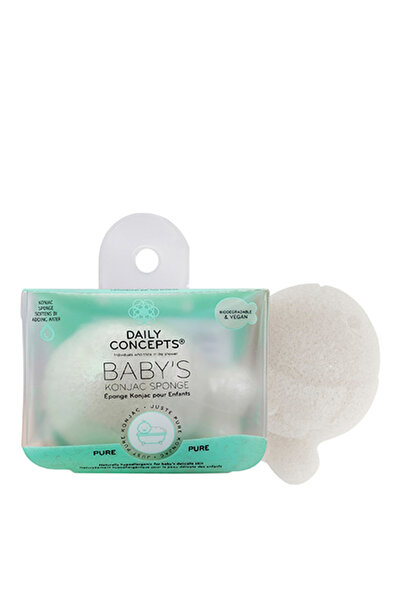 Daily Concepts Burete Konjac Pur pentru Bebelusi – burete de baie pentru bebe...