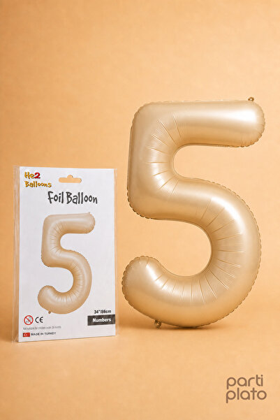 He2 Balloons بالون كراميل فويلو رقم 5 مقاس 86 سم، بالون لون كراميل متوافق مع ...