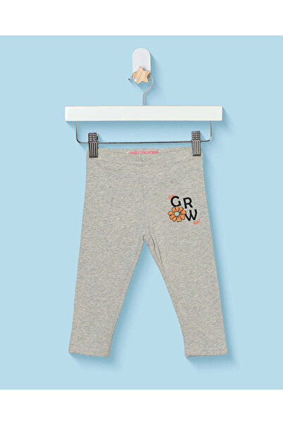 REDTAG Infant Girls Grey Basic Leggings