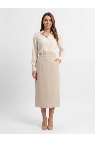 Ekol Slit Detailed Midi Length Skirt 2012