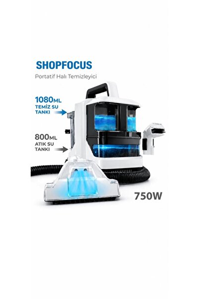 Shopfocus W05 750W ÇİFT HAZNELİ PORTATİF HALI KOLTUK ARAÇ KOLTUK YATAK PERDE ...