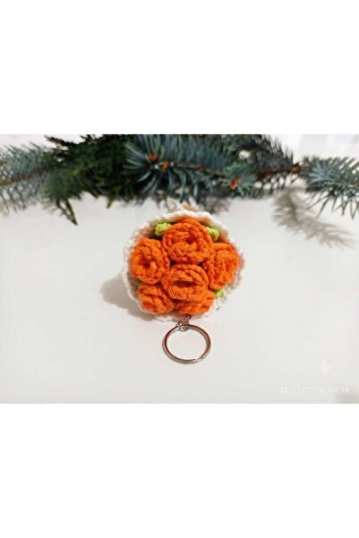 Momsada Flower Bouquet Keychain |   Handmade Amigurumi Bouquet Keychain