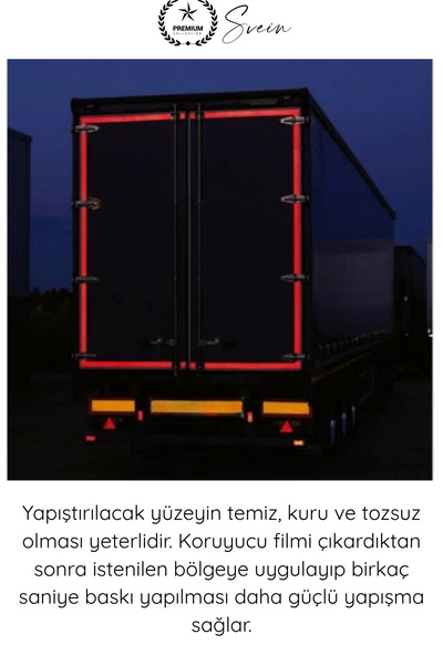 Svein #ReflektifBant Reflektif Kedi Gözü Bant Kırmızı 35mm 1,5 Metre Motosiklet Bisiklet Otomobil Dorse Römork Güvenlik Şeridi Işık Yansıtıcı Gece Görünürlüğü Kendinden Yapışkanlı Dayanıklı Uyarı Etiketi