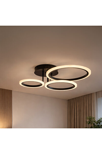 DIGITAL Merchandise Lustra LED cu telecomanda BETTY 40W, 3 Cercuri, lumina Re...