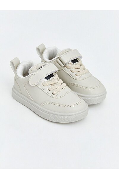 LC Waikiki Lcw Steps Beige Lace-Up and Velcro Boys' Sports Shoes