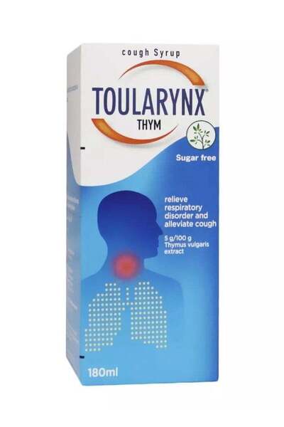 QUALIPHAR Toularynx Thym Syrup 180ml Herbal Thyme Extract Formula For Throat ...