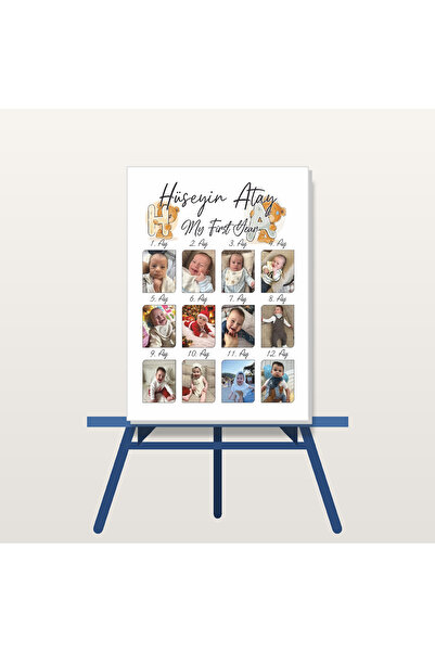 doğa reklam salihli Kişiye Özel Fotoğraflı Bebek İlk Yaş Pano (50x70 cm) – 3 ...
