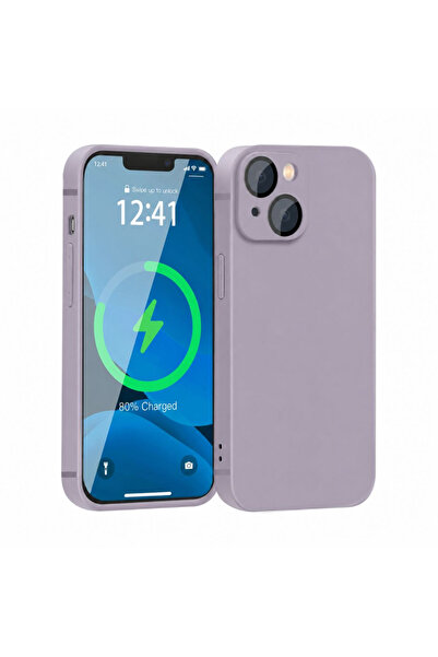ZetGSM Husă pentru iPhone 13 din silicon catifelat cu protecție pentru cameră...