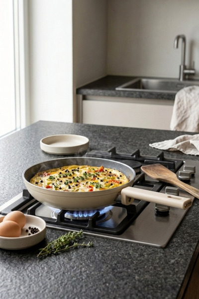 Cooker Cliff 26 cm Ceramic Coated Pan Cream Ckr4645
