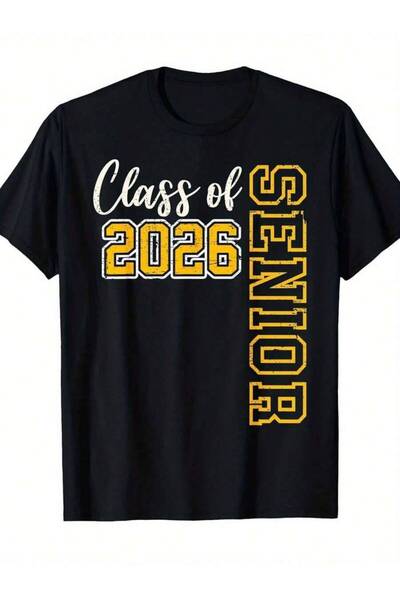 29CUN Class Of 2026 Senior 26 High School Graduation Black Golden T-Shirt| Me...