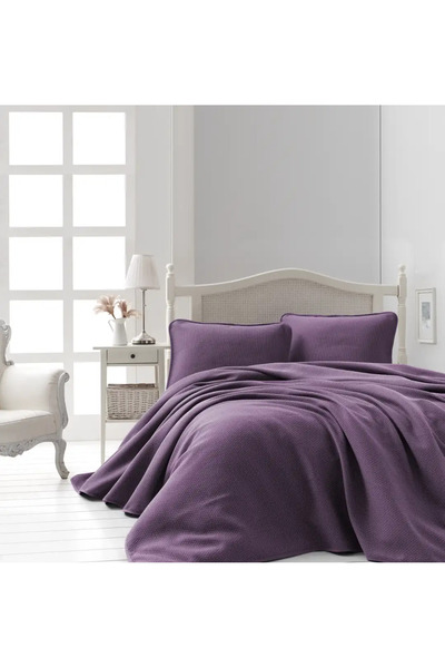 Şaheser Home Collection Jacquard Bedspread Set Liv Mürdüm
