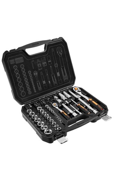 NEO Tools Καστάνια με Καρυδάκια 1/2" και 1/4" σετ 73τεμ 10-054
