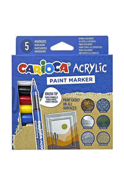 OEM Μαρκαδόροι Ακρυλικοί Carioca σετ=5 Χρώματα Carioca 45280