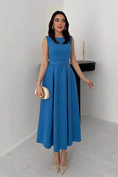 Clothes Fast Γυναικείο φόρεμα με γιακά halter σε χρώμα μουστάρδας