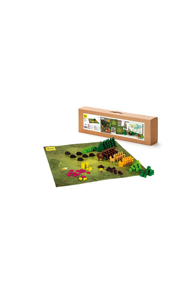Erzi Puzzle din lemn Pădure pentru crearea de mandale, numărare și sortare Ma...