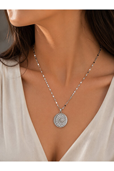 Bymiel Women's Silver Color Sunlight Figured Zircon Stone 316L Stainless Stee...