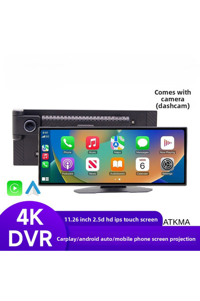 ATKMA Navigatie Auto Portabila Multimedia 11.26 Inch, Wireless CarPlay & Andr...